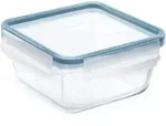 K&uuml;hlschrankdose Glas 0.75 l CLIC & LOCK, Farbe:Horizon blau - Transparent/Blau