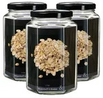 Ritzenhoff & Breker Mara Vorratsglas 1,7 l eckig 3er Set - Transparent