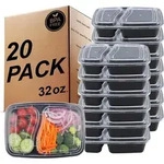 Meal Prep Container 2 F&auml;cher 32 oz BPA Frei Mikrowelle Gefrierschrank