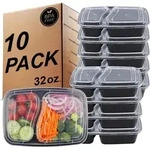 Meal Prep Container 2 F&auml;cher BPA Frei 10er Set 32 oz Mikrowellengeeignet