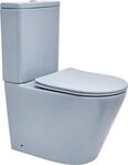 SAT Infinitio Stand-Kombi-WC sp&uuml;lrandlos inkl. WC-Sitz Absenkautomatik, Blau...