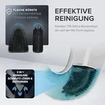 Silikon Toiletb&uuml;rste | Weiss | Toiletb&uuml;rste mit Ventilation | Abnehmbare