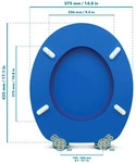Sanfino&reg; Premium WC Sitz "Deep Blue" hochwertiger Toilettendeckel mit
