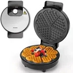 Aigostar f&uuml;r 5 Herz-Waffeln, 1000W, Antihaft-Platten, Einstellbarer Temperatur