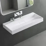 Mai & Mai Waschbecken Aufsatzwaschbecken matt Wei&szlig; H&auml;nge-Waschtisch...