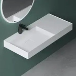 Mai & Mai Waschbecken Aufsatzwaschbecken H?ngewaschbecken matt Wei? inkl.