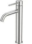 Waschtischarmatur Bad Hoch Geb&uuml;rstetes Nickel 190 mm Auslaufh&ouml;he...