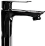 Einhebelmischer Armatur f&uuml;r Waschbecken &ndash; Schwarz Glanz, 17 cm