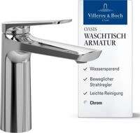 Villeroy & Boch Oasis Waschtischarmatur ohne Zugstange, Chrom