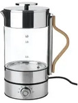 Stelton - Emma Wasserkocher 1,2 Liter, Edelstahl / Glas - Grau