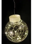 LEX LED Lichtervorhang mit 10 Kugeln und 200 Micro LEDs, 2,7m