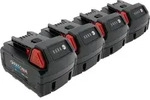 4er-Set PATONA Platinum 18V Akku f&uuml;r Milwaukee M18 mit USB-C PD45W