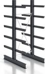 STIER Kragarmregal schraubbar doppelseitig 1 Feld mit 5 Ebenen 1280x3130x400mm