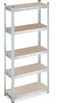 Relaxdays Schwerlastregal, HxBxT: 150 x 70 x 30 cm, 750 kg, verzinkter Stahl,