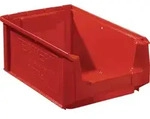 Sichtlagerkasten L350/300xB210xH140mm PE rot TECWERK - Rot
