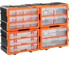 MONZANA&reg; Kleinteilemagazin Erweiterbar - Orange