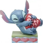 Enesco Stitch Dekorative Figur Umarmung Herz 13x14x9 Cm Mehrfarbig Mehrfarbig One