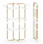 VOUNOT&reg; W&auml;schest&auml;nder Turm 3 Ebenen Turmw&auml;schest&auml;nder Klappbar W&auml;scheturm...