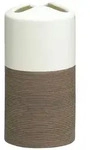 Sealskin Zahnb&uuml;rstenhalter Doppio Porzellan braun, 361840374 - Braun
