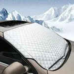 Auto Frontscheibenabdeckung XL 145 x 100 cm Ganzj&auml;hrig UV-Schutz Frostschutz