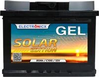 Electronicx Solar Edition GEL Batterie 80Ah 12V ▶ Solarbatterie Photovoltaik