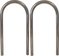 2 x Fahrradanlehnb&uuml;gel 115 x 58 cm Edelstahl &Oslash; 60 mm Einbetonieren Fahrradst&auml;nder