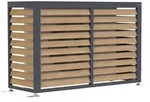 Westmann Boxa M Verkleidung W&auml;rmepumpe Holzoptik 140x50x97 cm - Grau