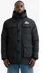 Herren Winterjacke mit Kapuze normale Passform BIRLING Black/White M Lonsdale -...