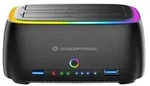 Conceptronic DONN36B Dual-Bay RGB Festplatten-Dockingstation f&uuml;r 2,5"/3,5"...