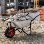 MAXCRAFT Schubkarre / Bauschubkarre Luftbereifung 250 kg 100 L - Schwarz -...