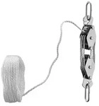 XPOtool Flaschenzug bis 180 kg mit 20 m Nylonseil, Seilzug mit Umlenkrolle und