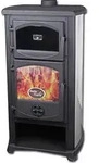 - Kaminofen mit Backfach und Herdplatte Cucina grau - 9,7kW - Grau
