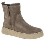 Gabor Stiefeletten 8014 aus Echtleder Velour taupe-grau, 17cm Schafth&ouml;he,...