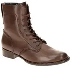 Gabor Stiefeletten 8035 braun mit Blockabsatz, Schn&uuml;rung & Rei&szlig;verschluss, 3cm