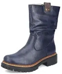 Rieker Damen Stiefeletten 72684-14 Blau Gr. 36 - Blau - 36