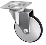 SOTECH M&ouml;belrolle Lindau &Oslash; 50 mm silbergrau/schwarz &ndash; ohne Bremse
