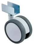 SOTECH M&ouml;belrolle Hamm &Oslash; 60 mm wei&szlig;/grau &ndash; ohne Bremse, U-Profil