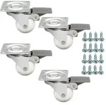 SOTECH M&ouml;belrolle KIEL &Oslash; 35 mm transparent &ndash; mit Bremse (4 St&uuml;ck)