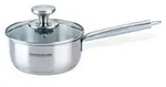 Fackelmann Stieltopf mit Deckel Aus Edelstahl, &Oslash;16 cm, 1500 ml, hitzebest&auml;ndig bis