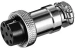 Goobay Mikrofonkupplung, 8 Pin, geschraubter Zugentlastung, Metallgeh&auml;use,...