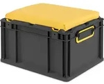 Eurobox NextGen Seat Box Gelb | HxBxT 26,5x30x40cm | 20 Liter | Griffe...
