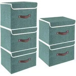 Faltbare Aufbewahrungsbox mit Deckel, Stoff, Waschbar, 38x25x25 cm, 5 St&uuml;ck,...