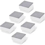vidaXL LED Bodeneinbaustrahler Au&szlig;en 6 Stk. 100x100x68 mm - Wei&szlig;