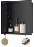 Duschnische mit Haken 30x30x10cm Schwarz Edelstahl 304 Wasserdicht