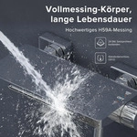 doporro Badewannenarmatur mit Handbrause, Wasserfall Wannenarmatur aus...