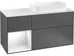 Villeroy & Boch V&B Waschtischunterschrank FINION 1200x603x501 Abdpl wh Reg anth