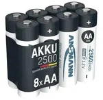 ANSMANN Akku Mignon AA 2500mAh 1,2V NiMH, 8 St&uuml;ck