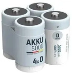 ANSMANN Akku D 5000mAh Mono NiMH 1,2V &ndash; 1000x wiederaufladbar (4 St&uuml;ck) -...