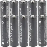 10 Panasonic eneloop Pro NiMH Akku, AA Mignon, 2500mAh mit extrastarker Leistung und