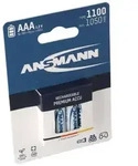 Ansmann NiMH Akku Micro, AAA, LR03, 1,2 Volt mit 1100mAh im 4er Pack
